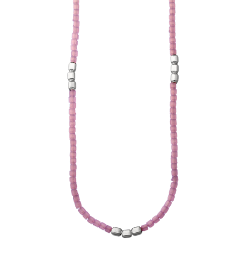 dodo mariani Arcoiris ai106 girocollo arcoiris mezzi cristalli rosa e sampietrini