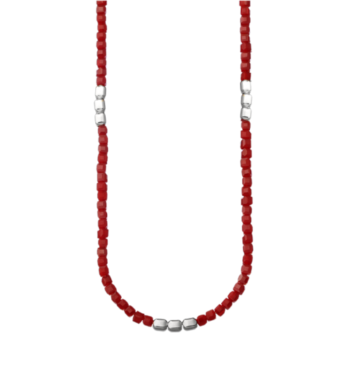 dodo mariani Arcoiris ai106 girocollo arcoiris mezzi cristalli rosso e sampietrini